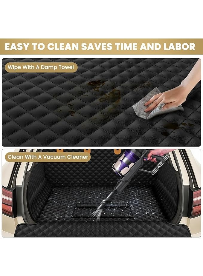 SUV Cargo Liner for Dogs,Waterproof Pet Cargo Cover Dog Seat,Car Seat Protector Mat with Bumper Flap for SUVs, Sedans, and Vans Trunk- Black, Large Size - Image 4